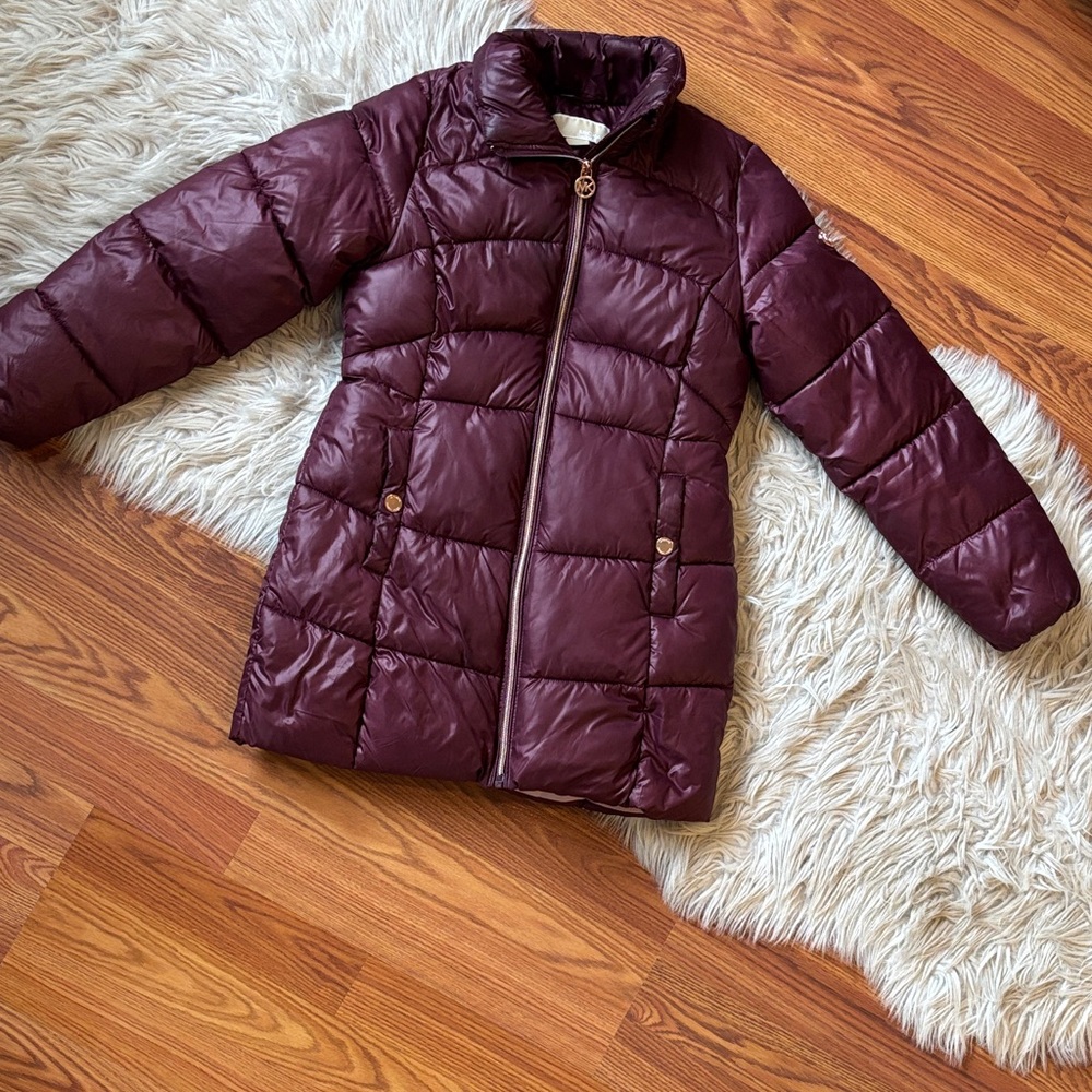 Michael Kors Girls Winter Puffer‎ Coat Plum Purple Size 14